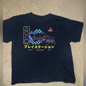 Sony PlayStation Tee - Black with Colorful Console Design